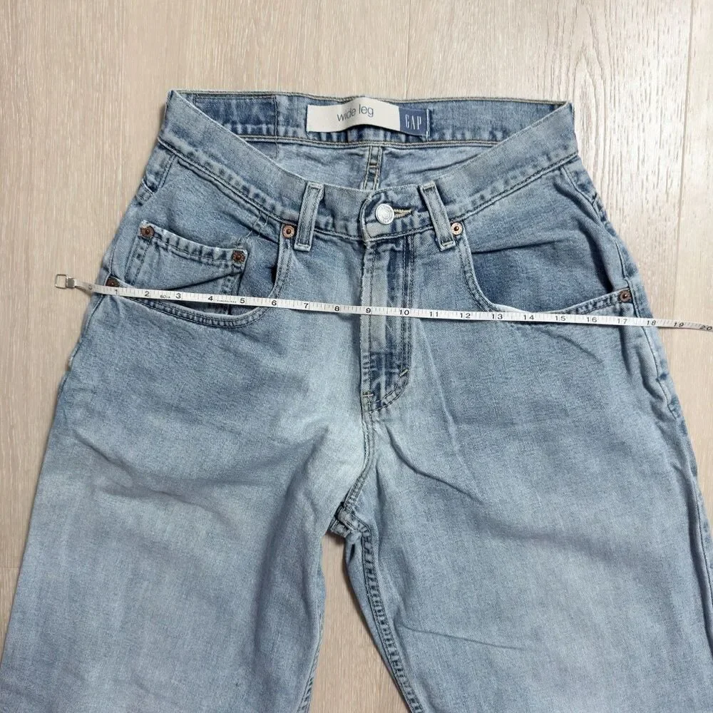 VTG 90s GAP Wide Leg Jeans Made in USA 28 x 30 Baggy Grunge Unisex Streetwear